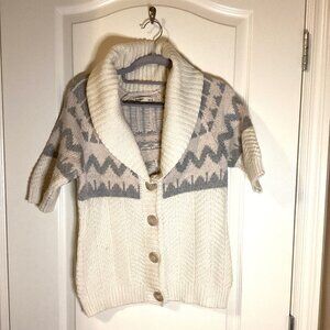Old Navy Women's Short Sleeve Knit Cardigan Size M Shawl Neck Sweater